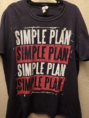 Simple Plan Tour Tee Band Shirt XL Black Graphic North American Tour